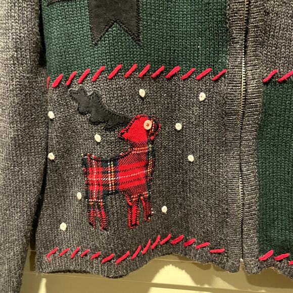 Christmas Sweater Grandma Cottagecore Crazy Horse Medium - Picture 5 of 7